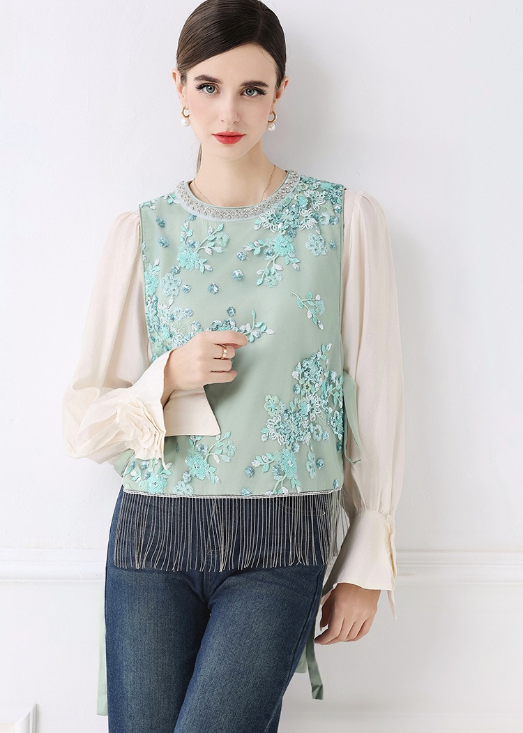 Chinese style embroidery all-match small vest