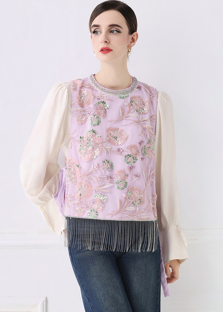 Chinese style all-match embroidery small vest