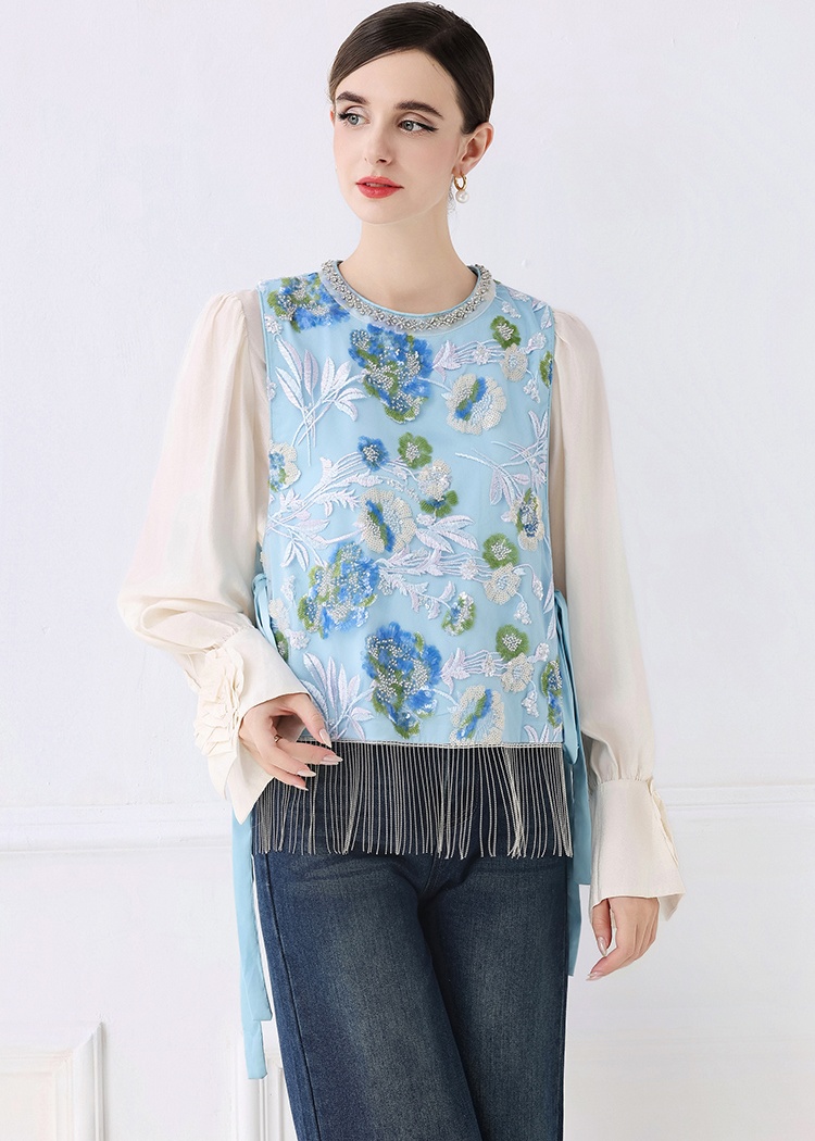 Chinese style all-match embroidery small vest