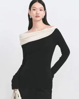 Long sleeve slim sweater niche tops for women