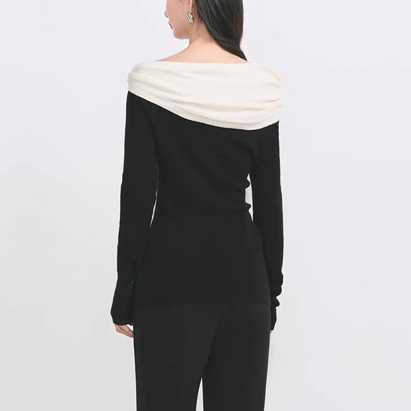 Long sleeve slim sweater niche tops for women