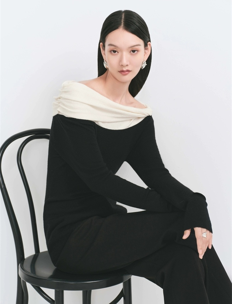 Long sleeve slim sweater niche tops for women