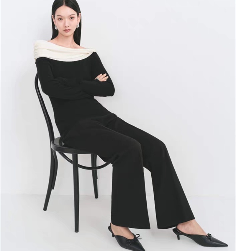 Long sleeve slim sweater niche tops for women