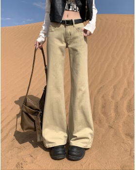 Low-waist American style long pants wide leg flare pants