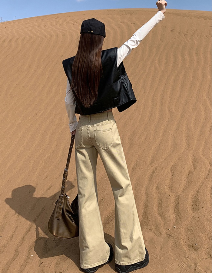 Low-waist American style long pants wide leg flare pants