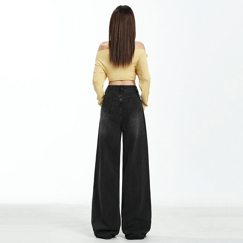 Wide leg long pants American style pants for women