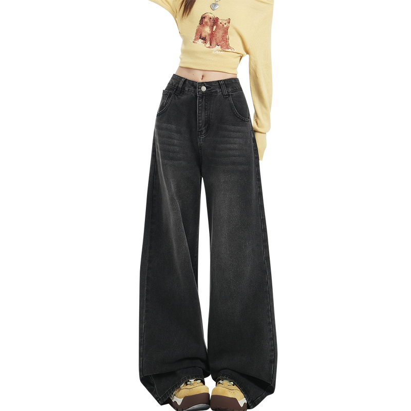 Wide leg long pants American style pants for women
