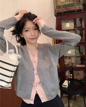 Large yard knitted tops Korean style coat for women