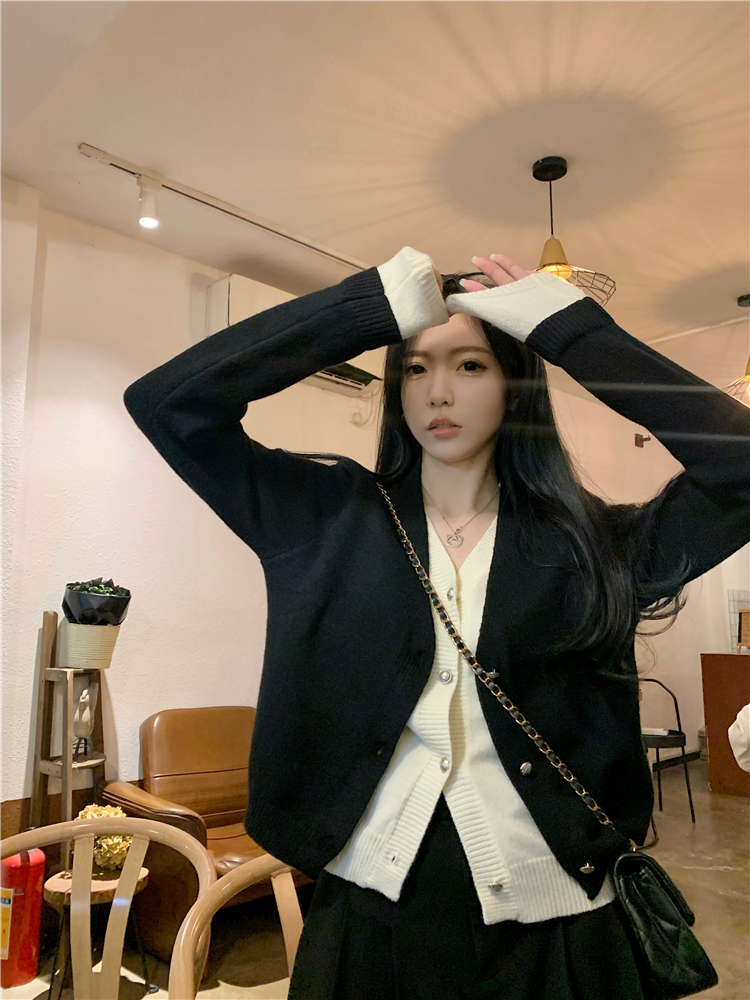 Large yard knitted tops Korean style coat for women