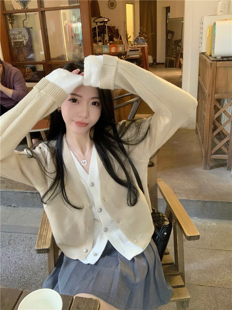 Large yard knitted tops Korean style coat for women