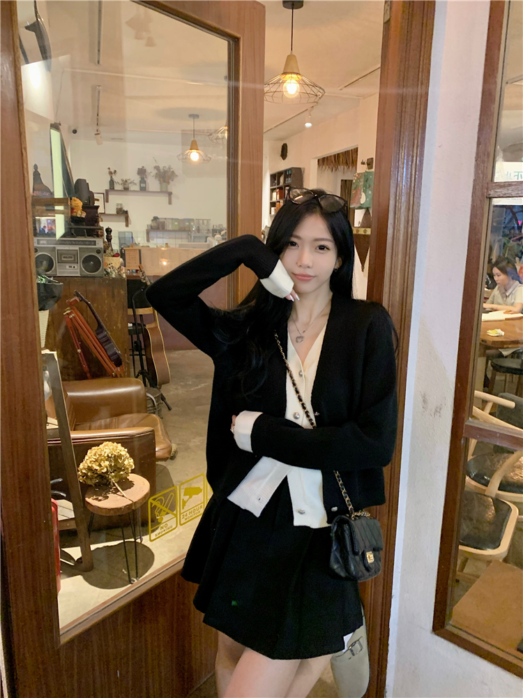 Large yard knitted tops Korean style coat for women