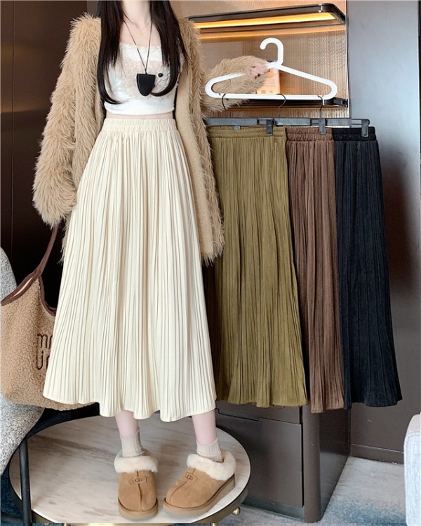 Large yard autumn and winter long dress A-line skirt