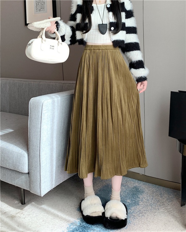 Large yard autumn and winter long dress A-line skirt