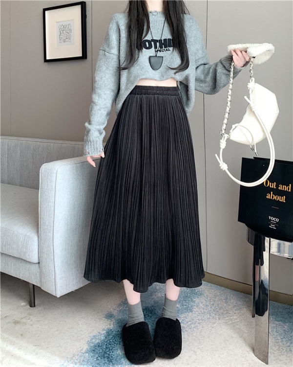 Large yard autumn and winter long dress A-line skirt