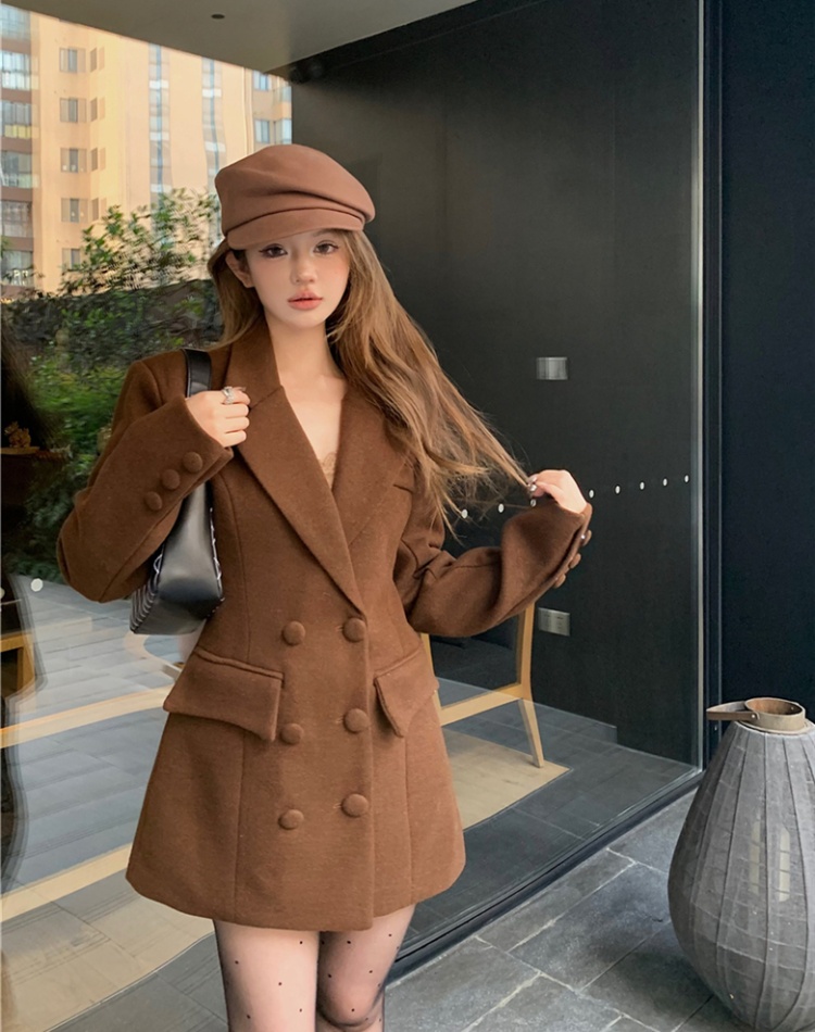 Woolen skirt plus cotton business suit for women