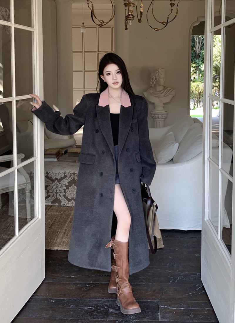 Mixed colors coat business suit for women