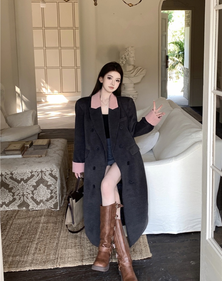 Mixed colors coat business suit for women