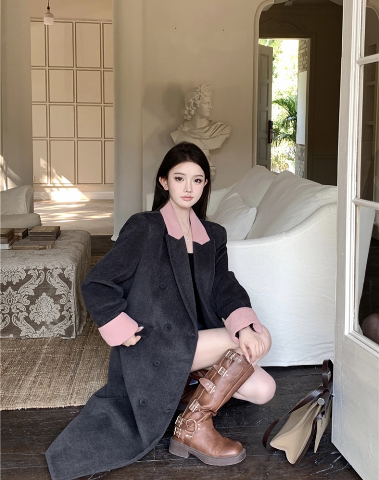 Mixed colors coat business suit for women