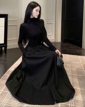 Temperament inside the ride long dress knitted dress for women