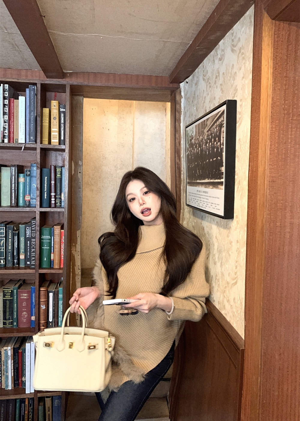 Autumn and winter irregular bat sleeve bottoming sweater