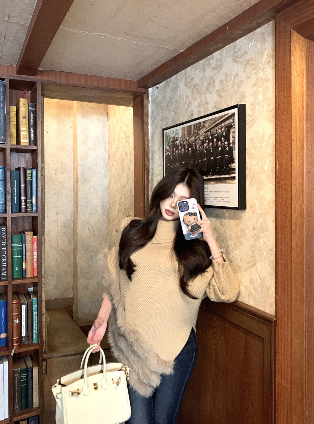 Autumn and winter irregular bat sleeve bottoming sweater