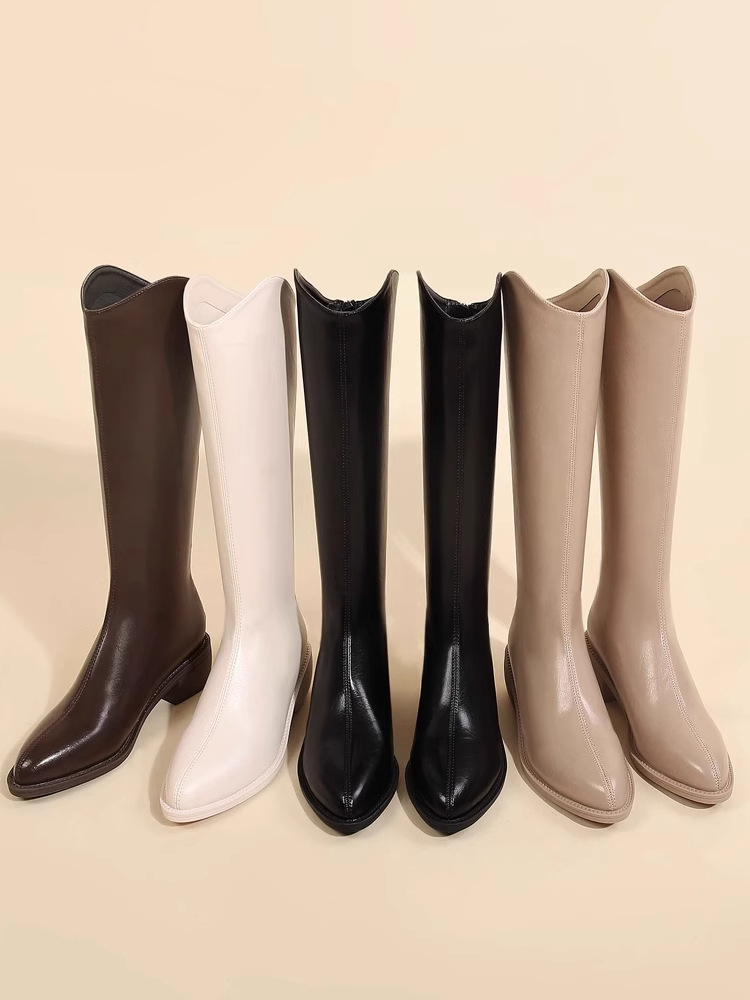 Small fellow pointed autumn and winter long tube thigh boots