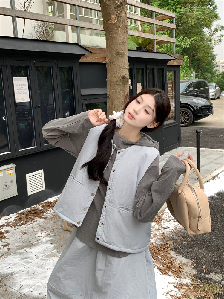 Loose long sleeve skirt round neck hoodie 3pcs set