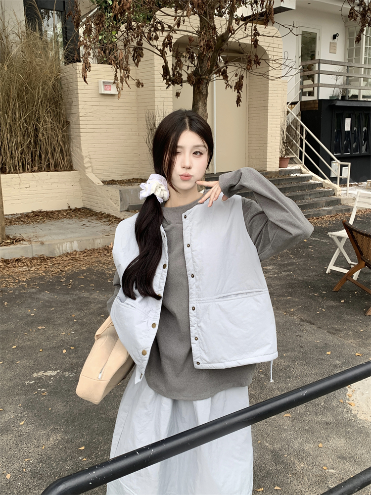 Loose long sleeve skirt round neck hoodie 3pcs set