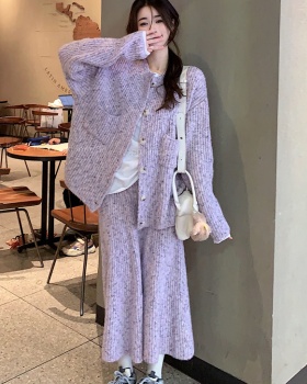 Korean style cardigan autumn skirt a set for women