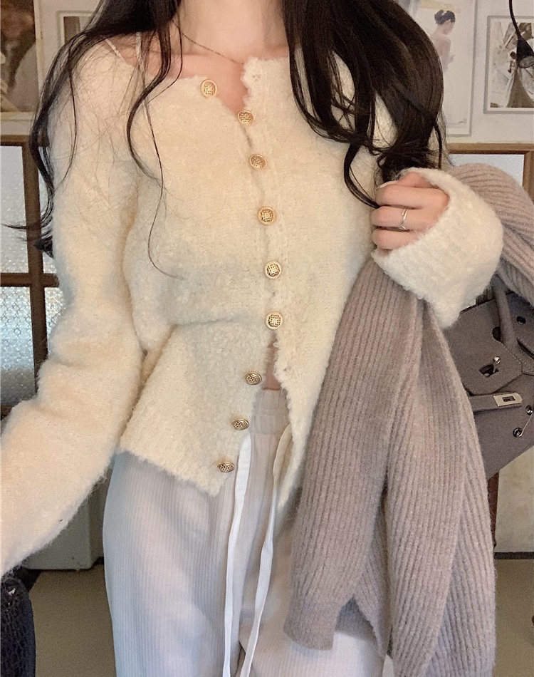 Large yard loose cardigan autumn and winter tops for women