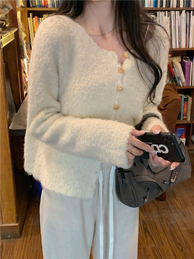 Large yard loose cardigan autumn and winter tops for women