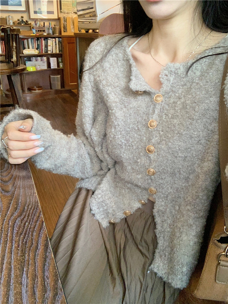 Large yard loose cardigan autumn and winter tops for women