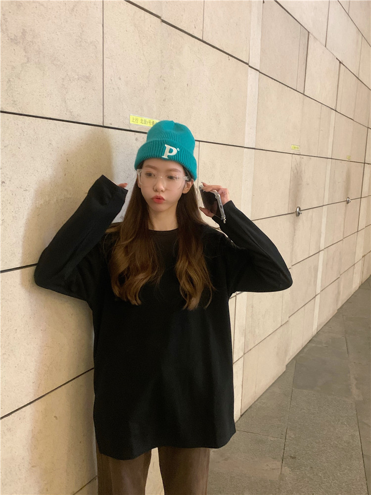 Loose large yard bottoming shirt thick T-shirt for women