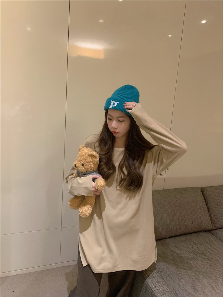 Loose large yard bottoming shirt thick T-shirt for women