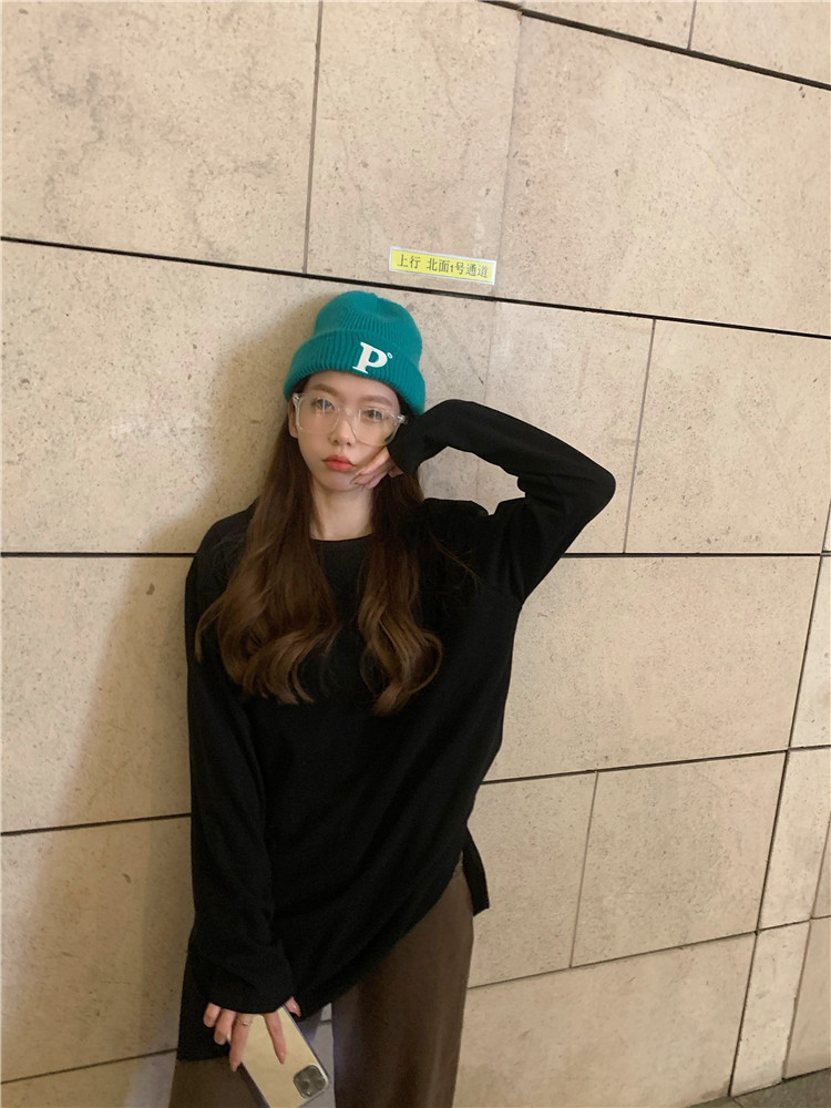 Loose large yard bottoming shirt thick T-shirt for women