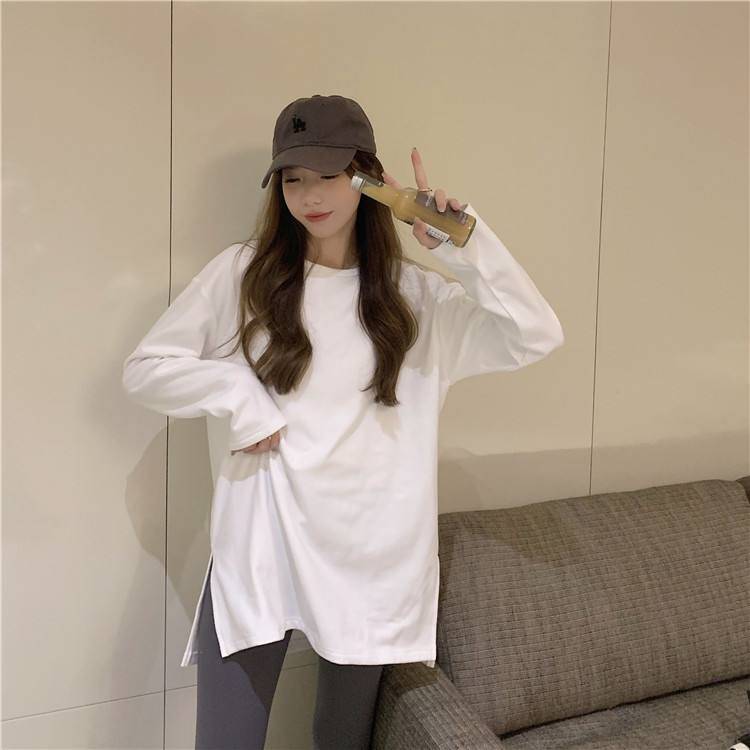 Loose large yard bottoming shirt thick T-shirt for women