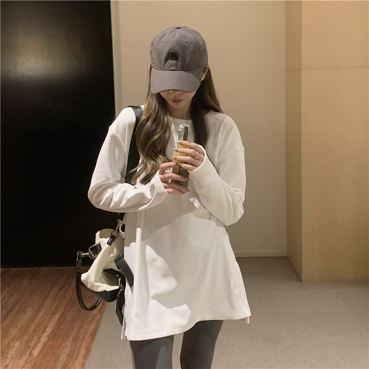 Loose large yard bottoming shirt thick T-shirt for women