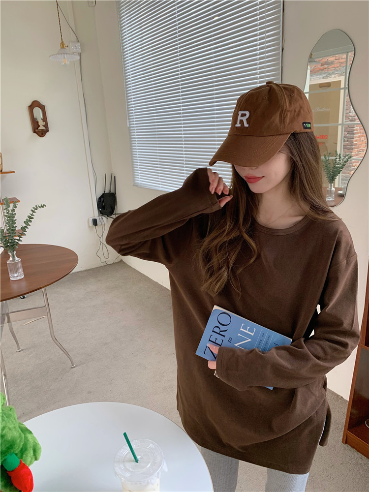 Loose large yard bottoming shirt thick T-shirt for women