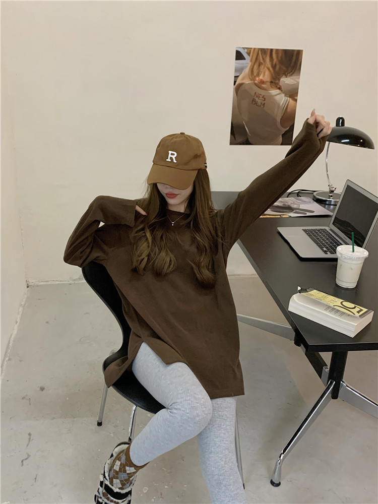 Loose large yard bottoming shirt thick T-shirt for women