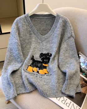 Cartoon autumn tops Korean style sweater for women