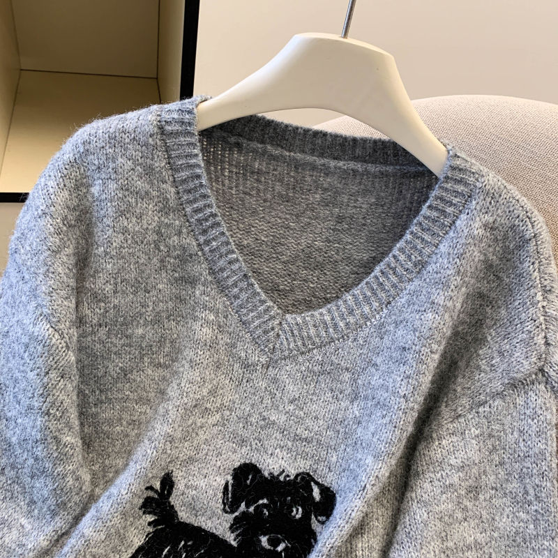 Cartoon autumn tops Korean style sweater for women