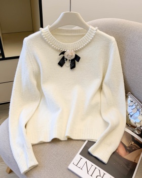 Chanelstyle bow autumn and winter sweater for women