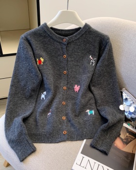 Japanese style retro coat show young cardigan for women