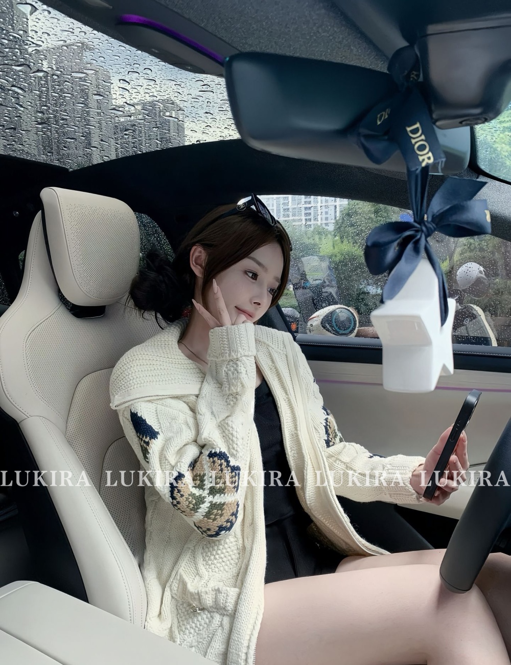 Zip lazy twist chanelstyle sweater for women