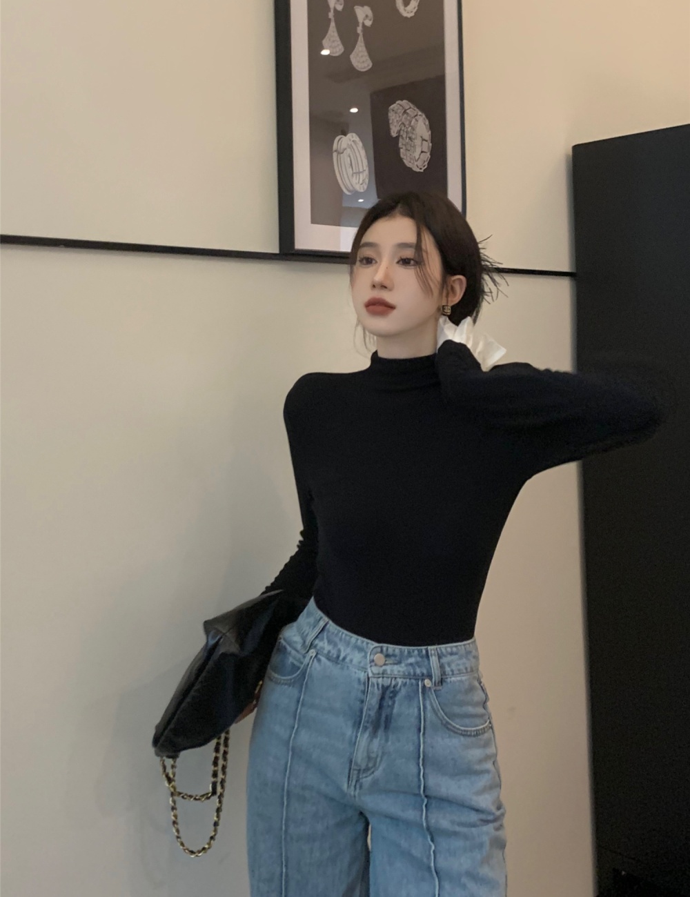 Autumn and winter tops bottoming shirt for women