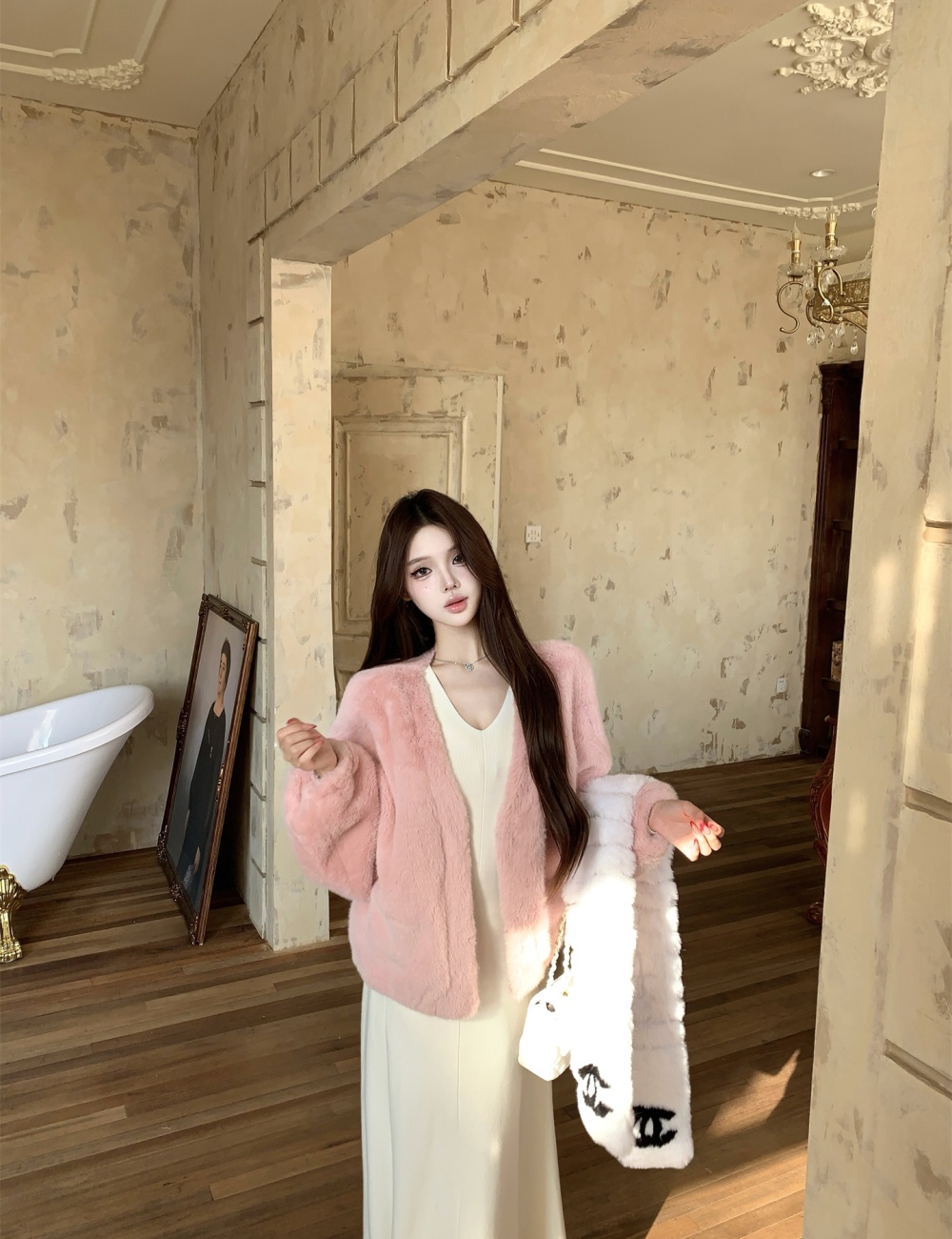 Thermal fur coat autumn and winter coat for women