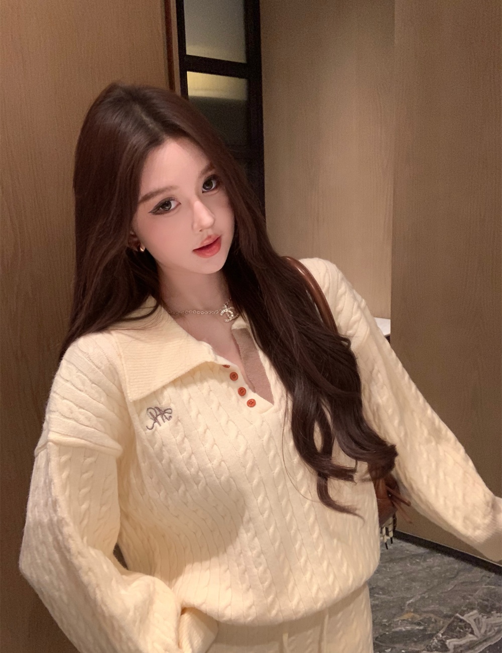 American style sweater college style skirt 2pcs set