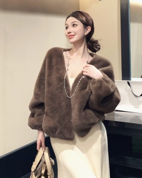 Autumn and winter temperament fur coat thermal coat for women