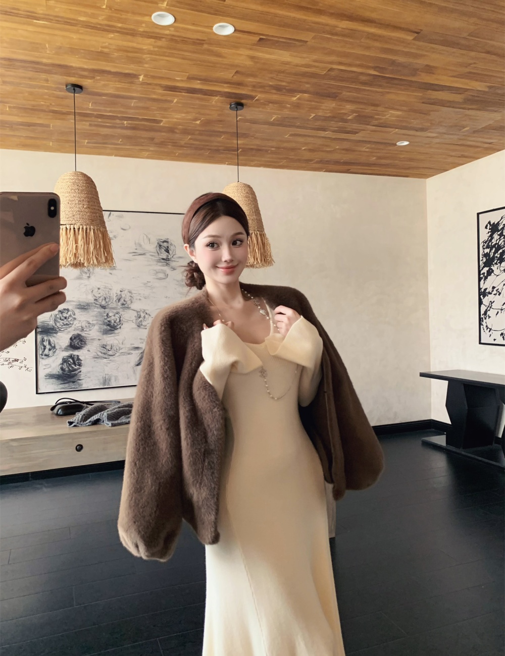 Autumn and winter temperament fur coat thermal coat for women