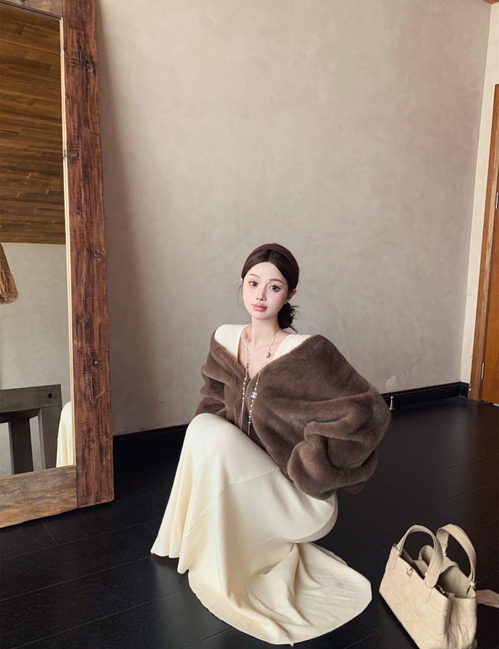 Autumn and winter temperament fur coat thermal coat for women